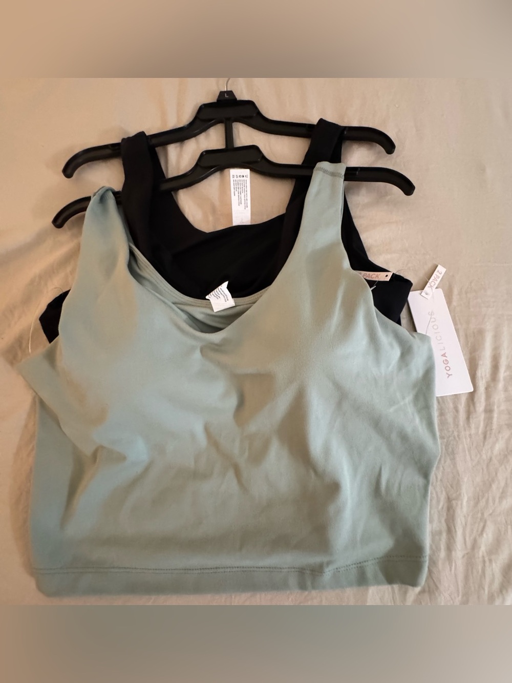 NEW NWT Yogalicious Lux Crop Bra Tank Top Bras 2-Pack
